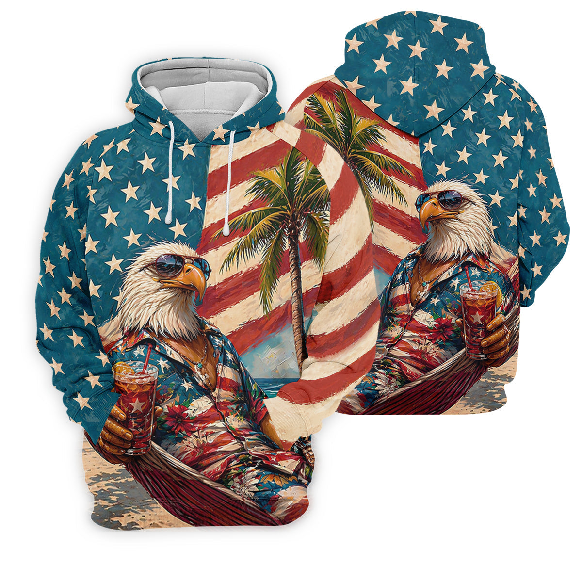 Cool Bald Eagle 250 Years American Flag Golf Shirt, Patriotic 4th Of July Golf Shirts For Men