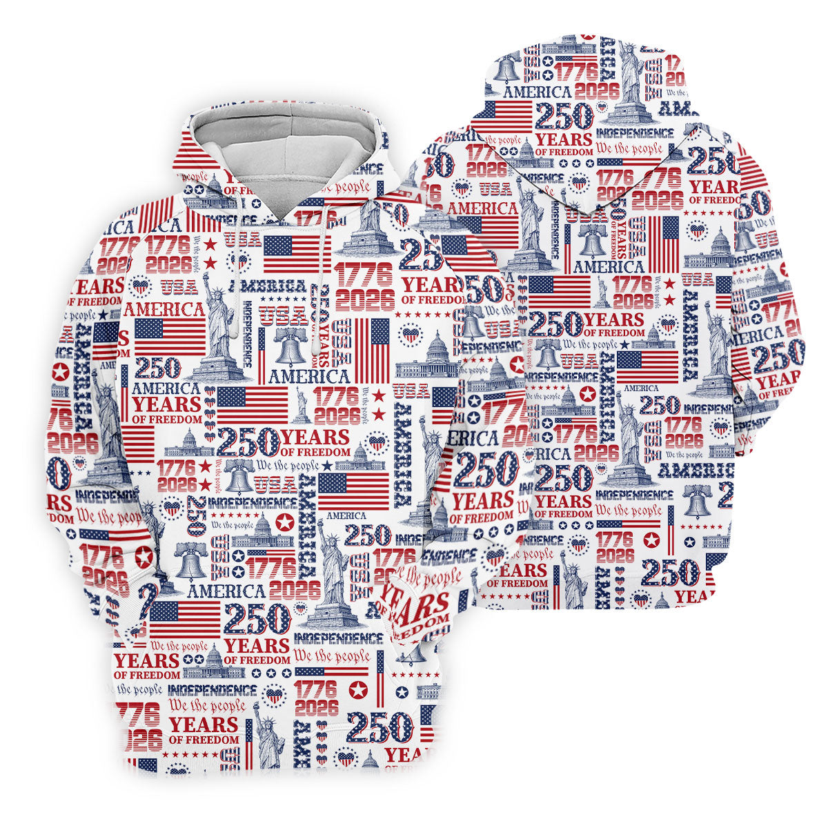 250th Anniversary USA 1776-2026 Retro Golf Shirt, Golf Tops For Men, 4th Of July Golf Shirts For Men
