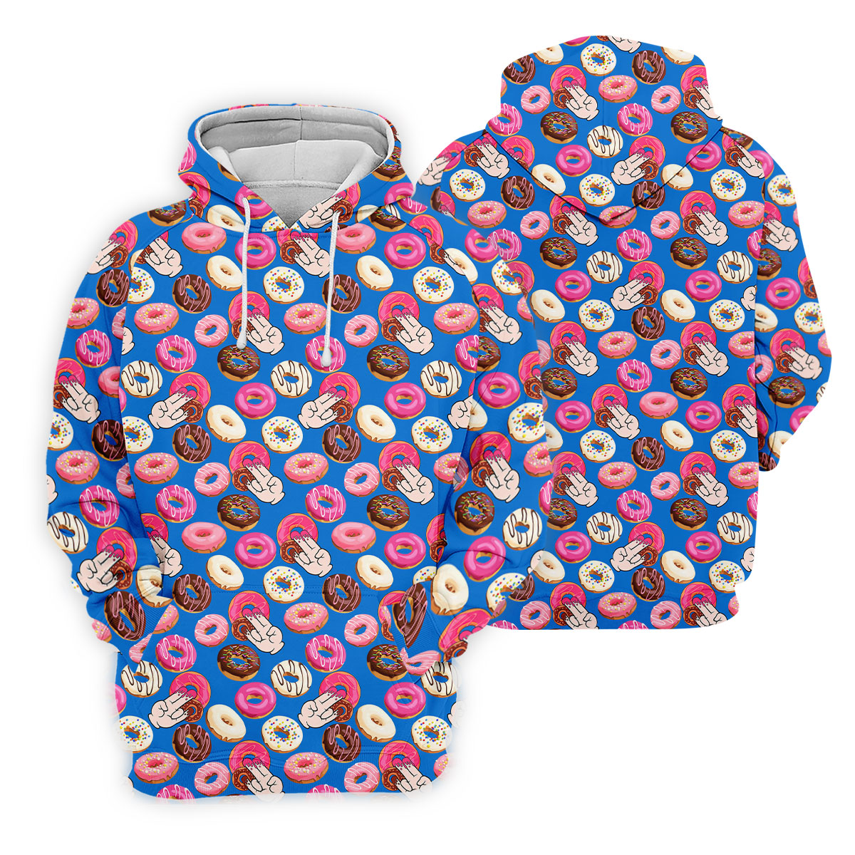 Funny Donut Adult Humor Blue And Pink Fun Women's Golf Shirts, Women's Golf Tops, Ladies Golf Shirts