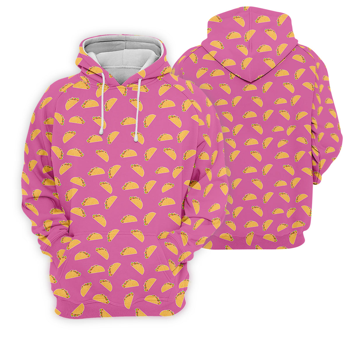 The Pink Taco Seamless Pattern Women's Golf Shirts, Women's Golf Tops, Ladies Golf Shirt