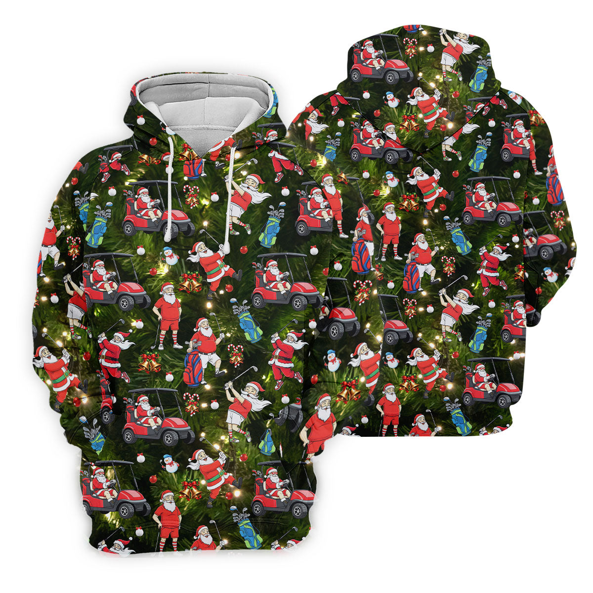 Funny Santa Claus Golf Pose Golf Tops For Men, Polo ShirtFor Men, Christmas Golf Shirt, Mens Golf Gift