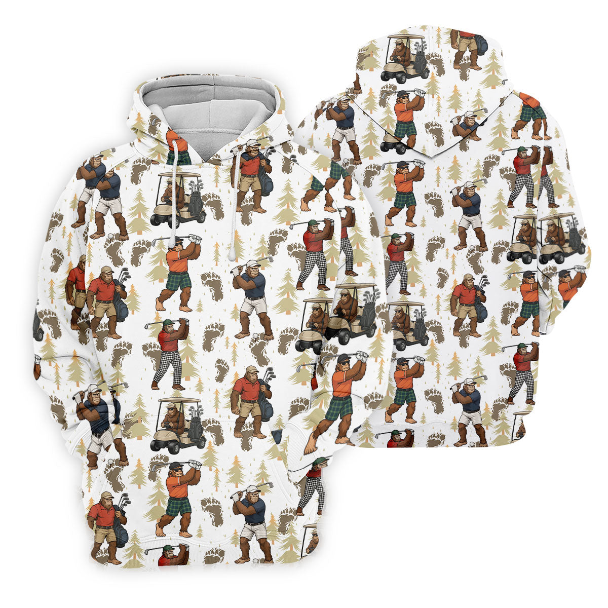 Bigfoot Fun Women's Golf Shirts, Bigfoot Footage Women's Golf Tops, Unique Gift For Golfer