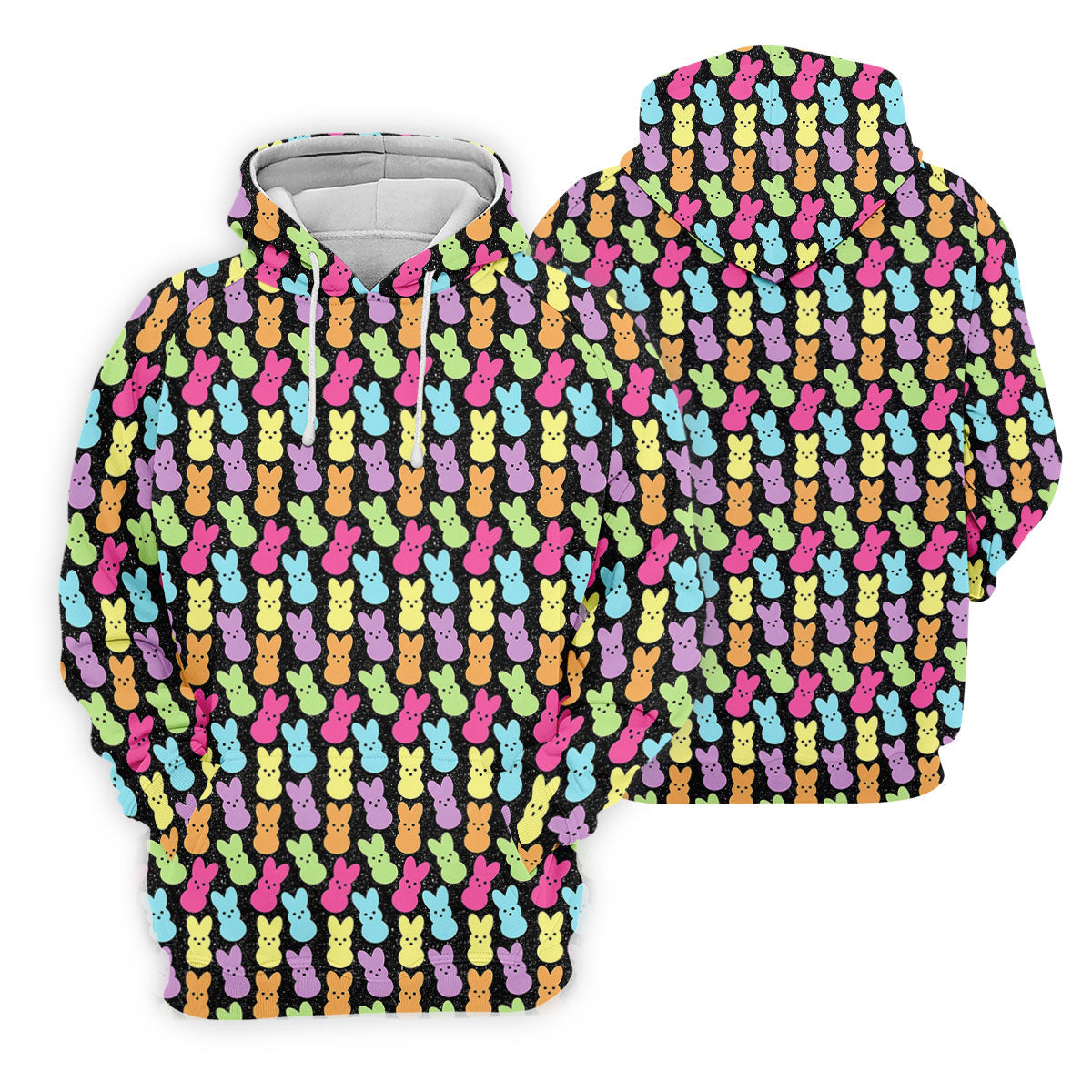 Colorful Easter Peeps Black Golf Shirt, Golf Shirts For Men, Cute Golf Outfit, Polo ShirtFor Men