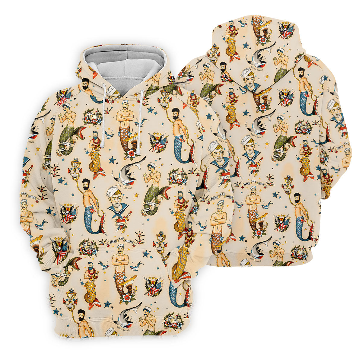 Mermen Rise And Shine Men's Funny Golf Shirts, Gay Pride Month Celebrate Golf Shirts For Men