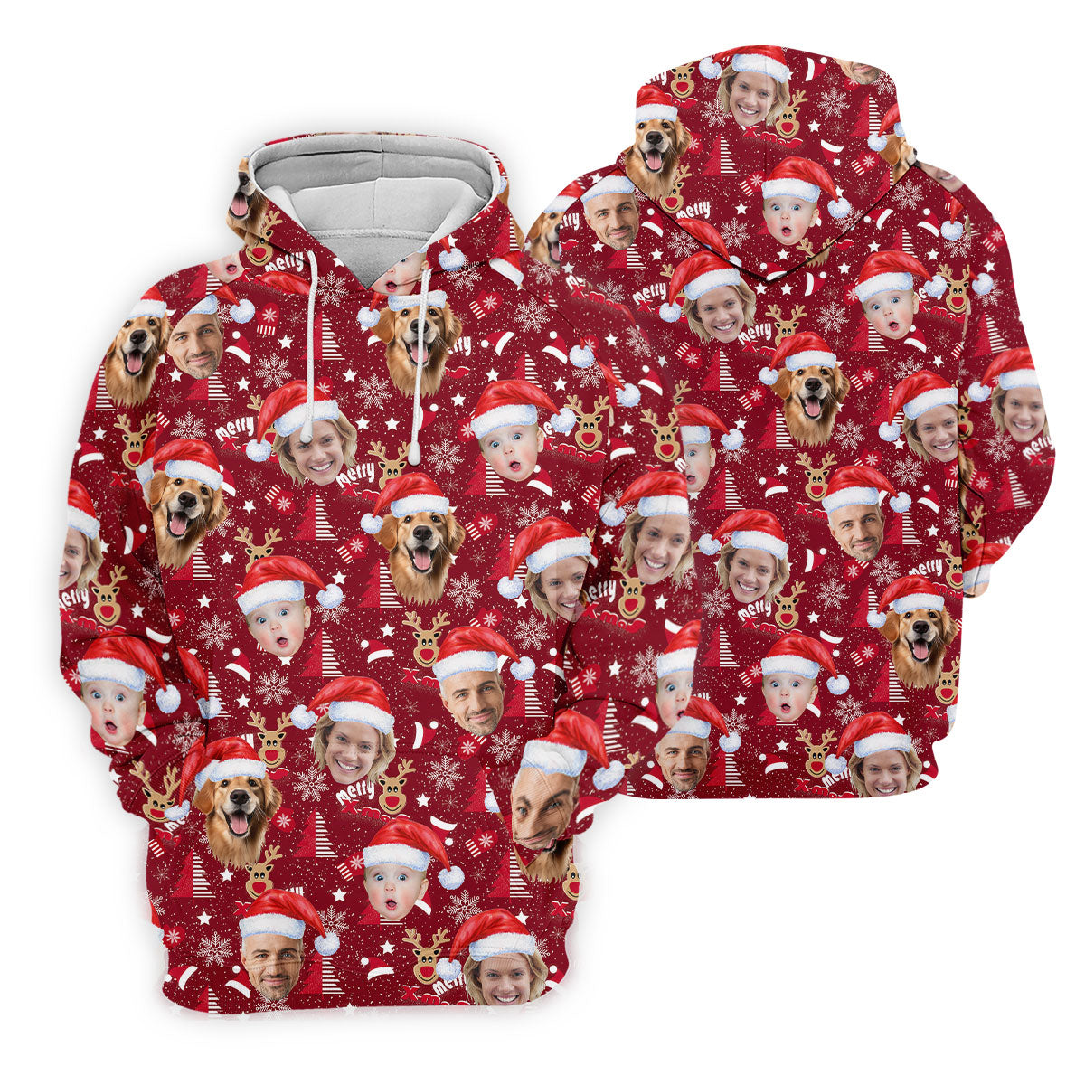 Custom Red Nose Reindeer Merry Xmas Red Golf Shirt, Christmas Golf Shirt, Polo ShirtFor Men, Golf Gift For Men