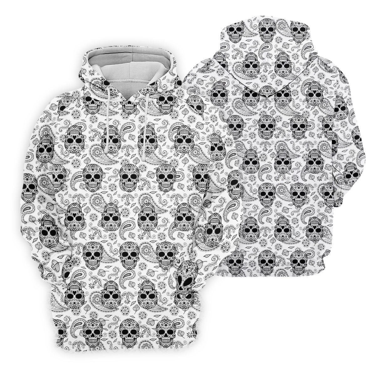 Sugar Skull Paisley Pattern Golf Polo Shirt, Ladies Golf Shirts, Women's Golf Apparel