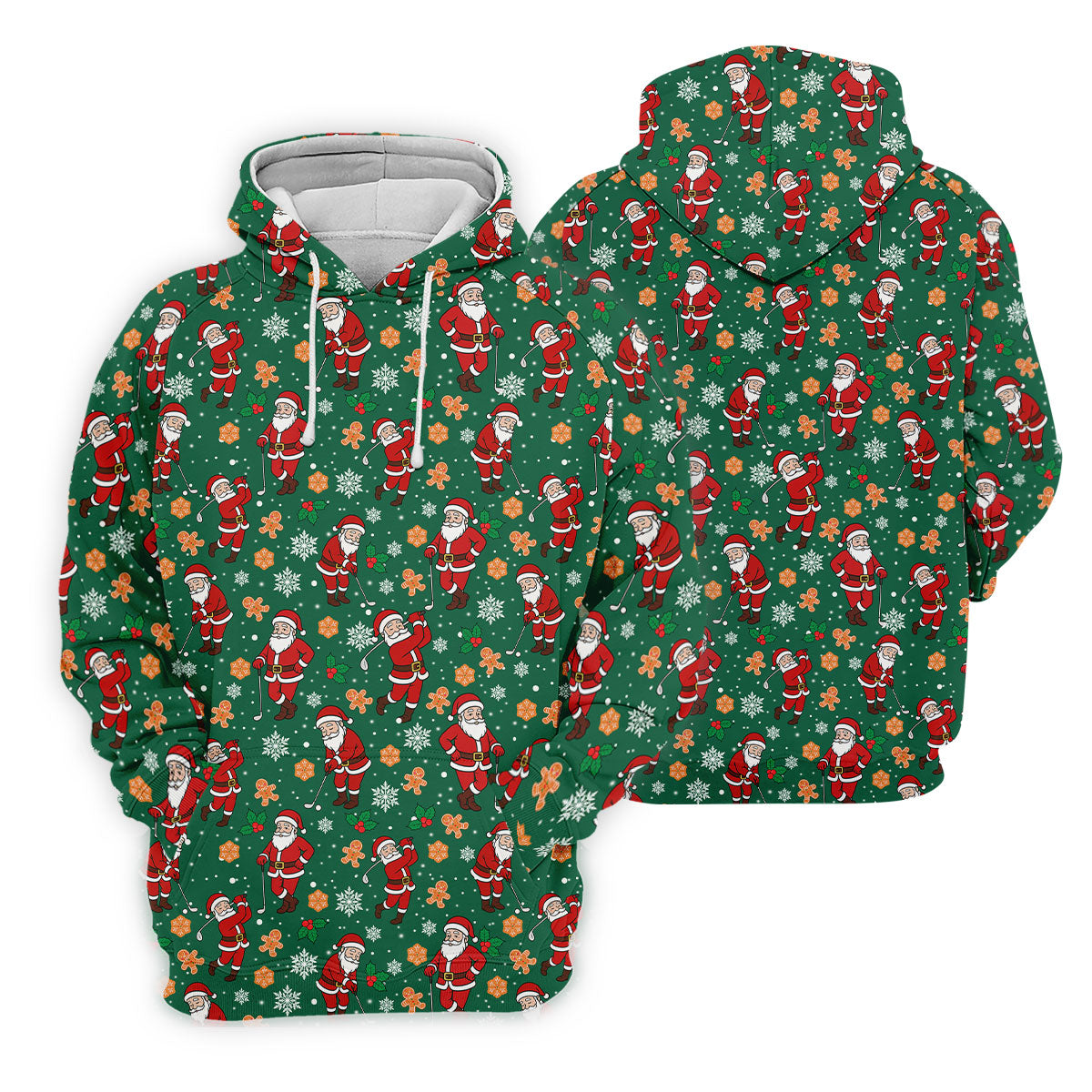 Golfing Santa Christmas Golf Shirt, Women's Golf Tops, Ladies Golf Shirts, Golf Gift For Ladies