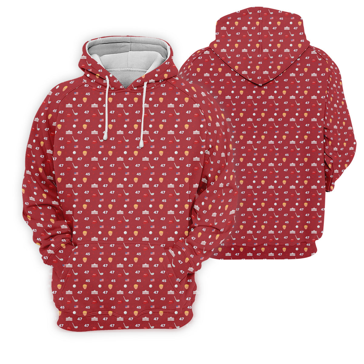 45 47 US Flag Pattern Red Golf Shirt, Funny Golf Shirt, Women's Golf Tops, Ladies Golf Shirts