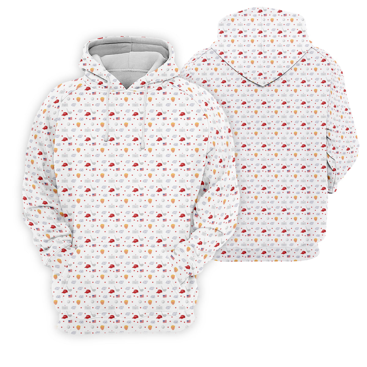 45 47 US Flag Pattern White Golf Shirt, Funny Golf Shirt, Golf Shirts For Men, Golf Gift For Men