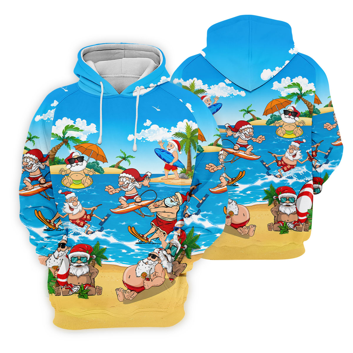 Santa Claus Summer Beach Party Golf Shirt, Golf Polo For Women, Printed Golf Shirt