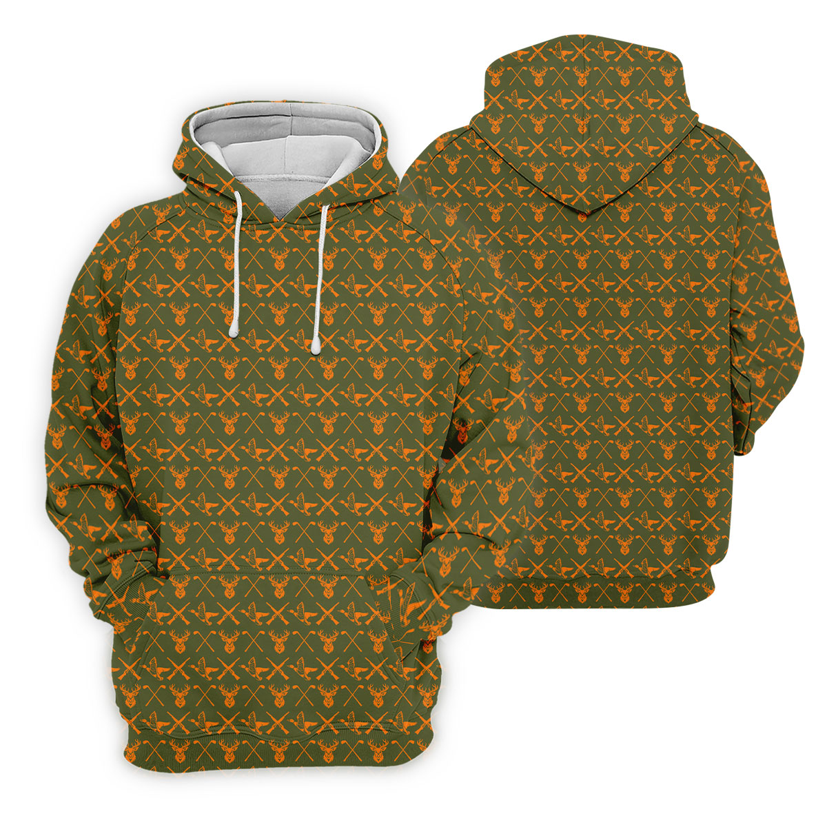 Duck And Deer Hunting Themed Golf Tops For Men, Golf Shirts For Men, Golf Gift For Dad