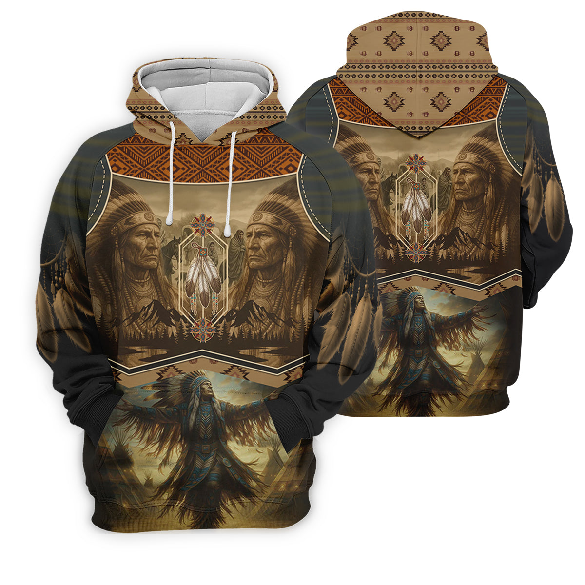 Spirit of the Ancestors Golf Tops For Men, Native American Ancestry Polo Shirtor Men, Indigenous Peoples Month