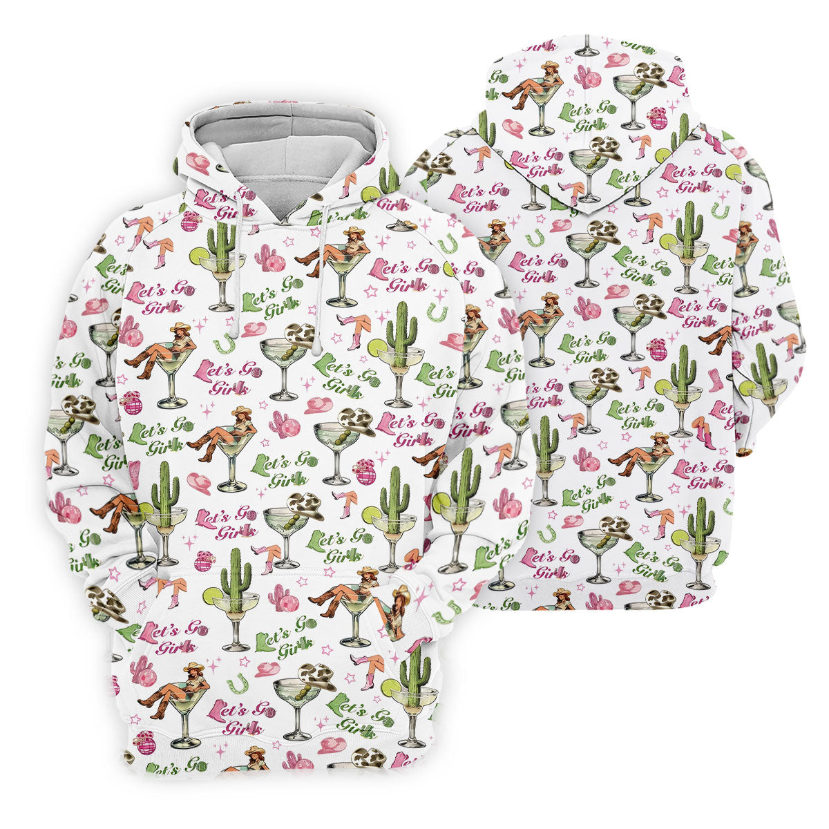 Let's Go Girls Cowgirl Margarita Hawaiian Golf Shirt, Men's Golf Shirt, Golf Polo Shirts For Men