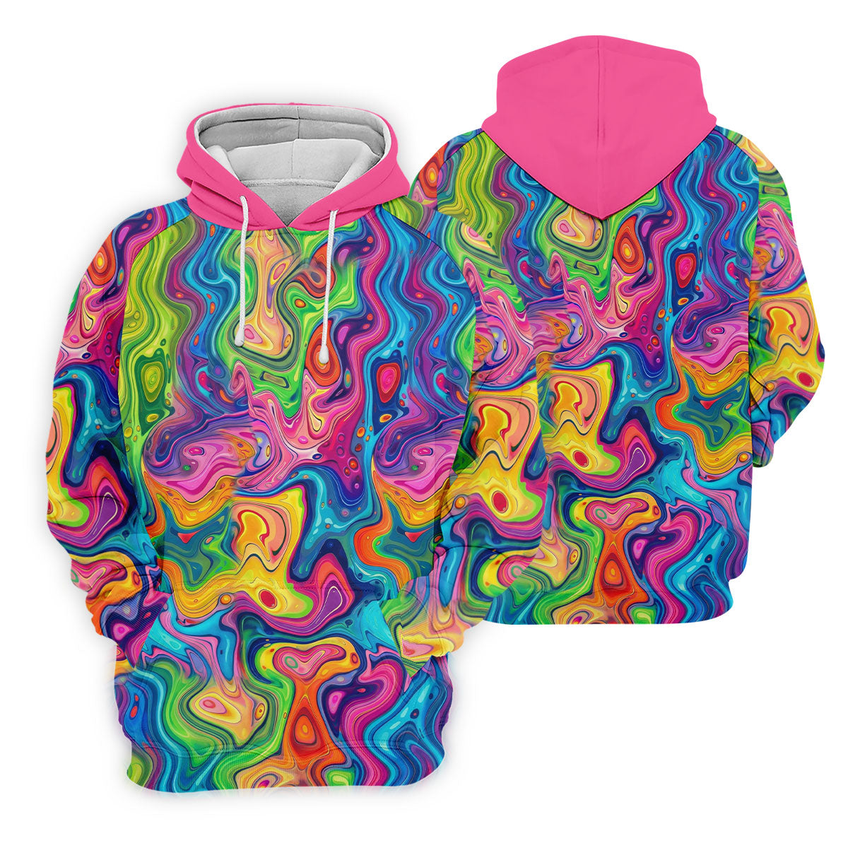 Liquid Marble Colorful Print Golf Tops For Men, Polo Shirt Men, Golf Shirts For Men