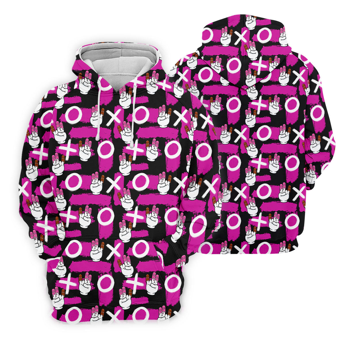 Chocolate Fingers Adult Humor XOXO Black Purple Fun Golf Shirts For Men, Valentines Golf Gift, Polo ShirtFor Men