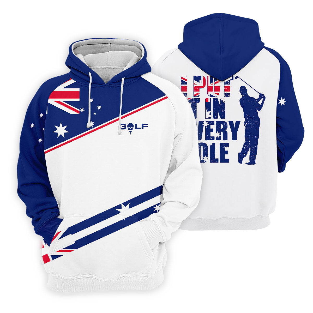 I Put It In Every Hole Australia Flag Print Fun Golf Shirt, Ladies Golf Tops Australia, Golf Shirt For Women