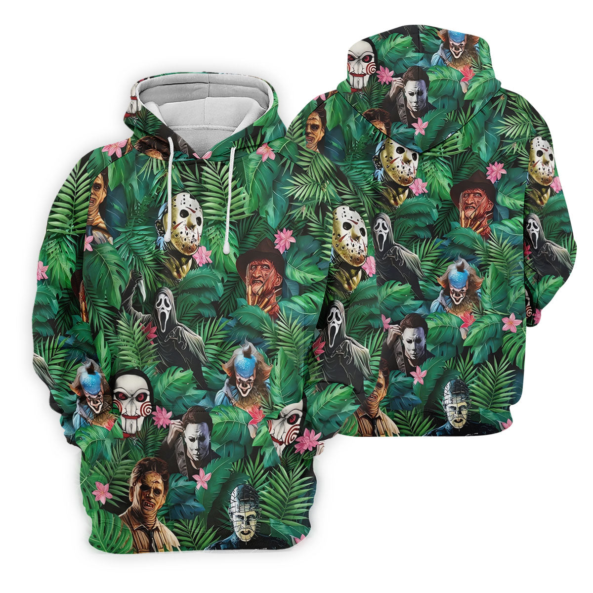 Hidden Horror Villains Jungle Hawaiian Golf Shirt, Hawaiian Golf Shirt, Golf Polo Shirts For Men
