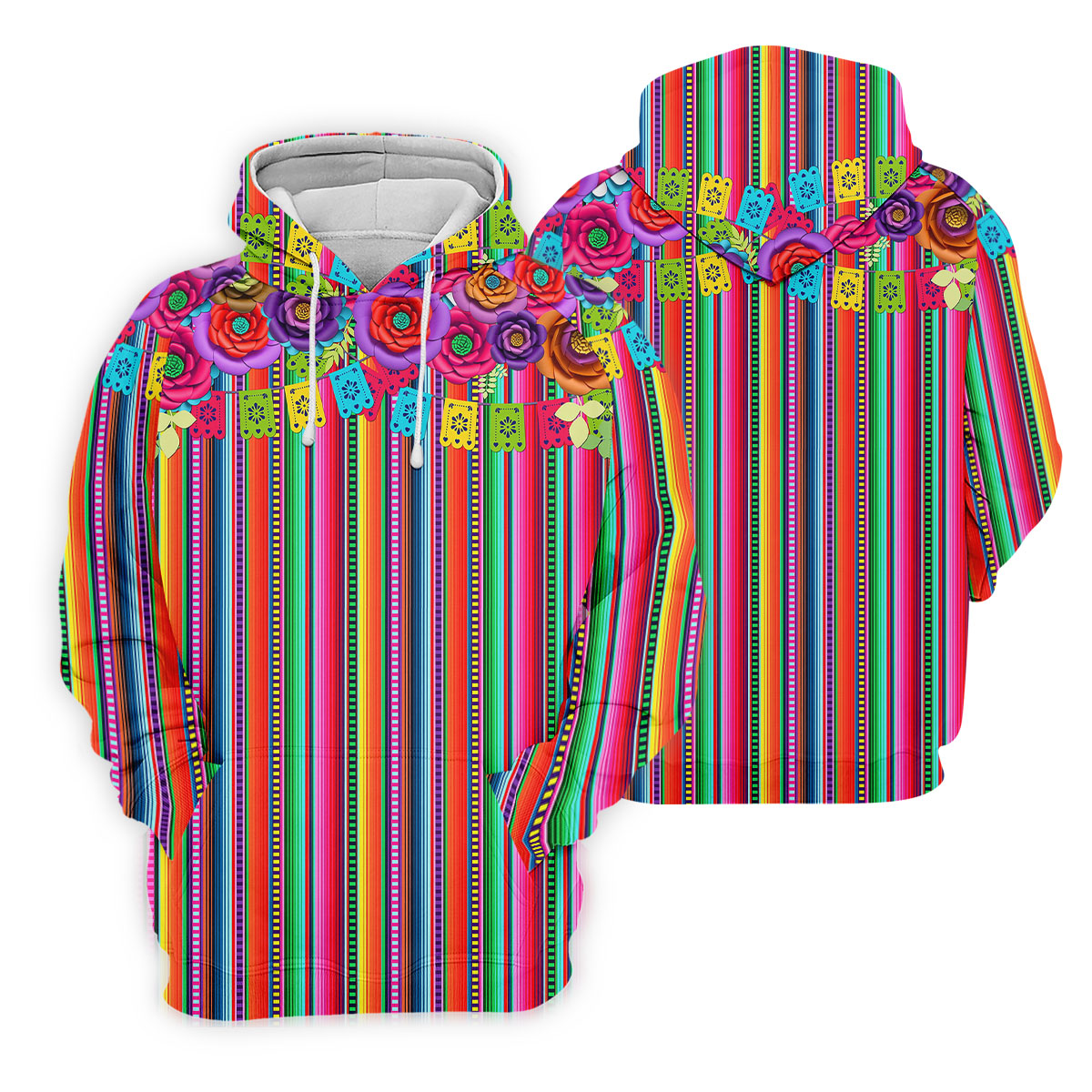 Mexican Serape Pattern Golf Tops For Men, Cinco De Mayo Celebration Golf Shirts For Men