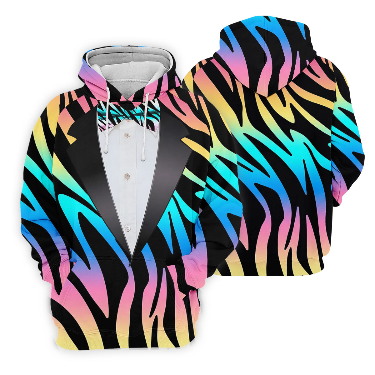 Colorful Zebra Funny Costume Hawaiian Golf Shirt, Ladies Golf Tops, Golf Shirt For Women