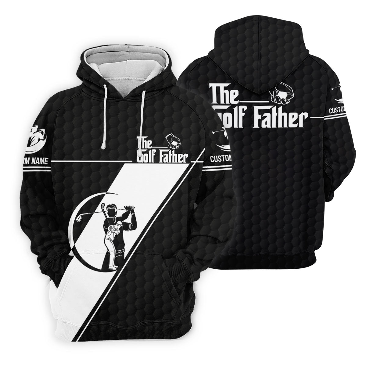 The Golf Father Golf Ball Pattern Father's Day Golf Shirt, Golf Gift For Dad, Polo ShirtFor Men