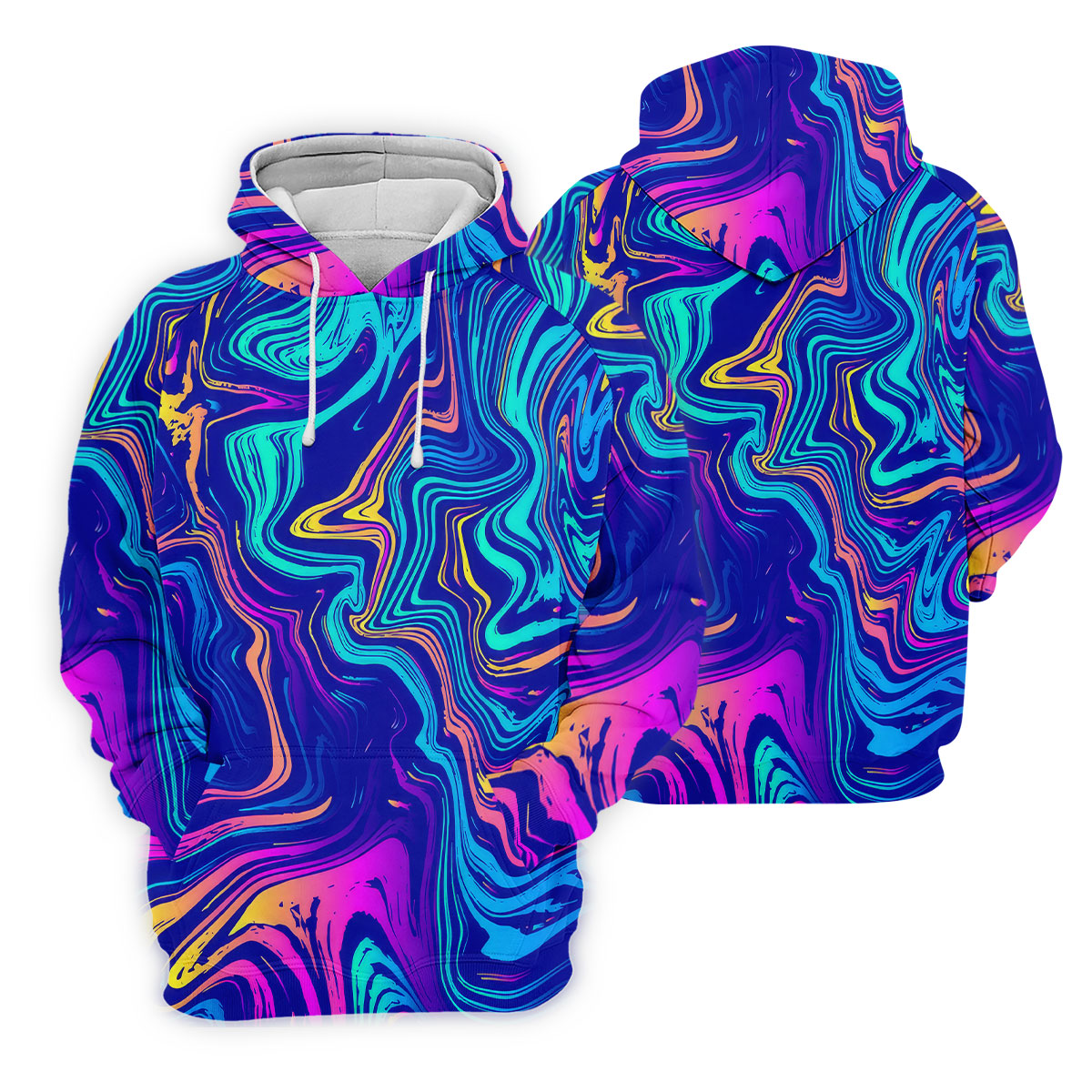 Vibrant Abstract Liquid Pattern Golf Shirt, Hawaiian Golf Shirt, Ladies Golf Tops, Performance Golf Shirt,