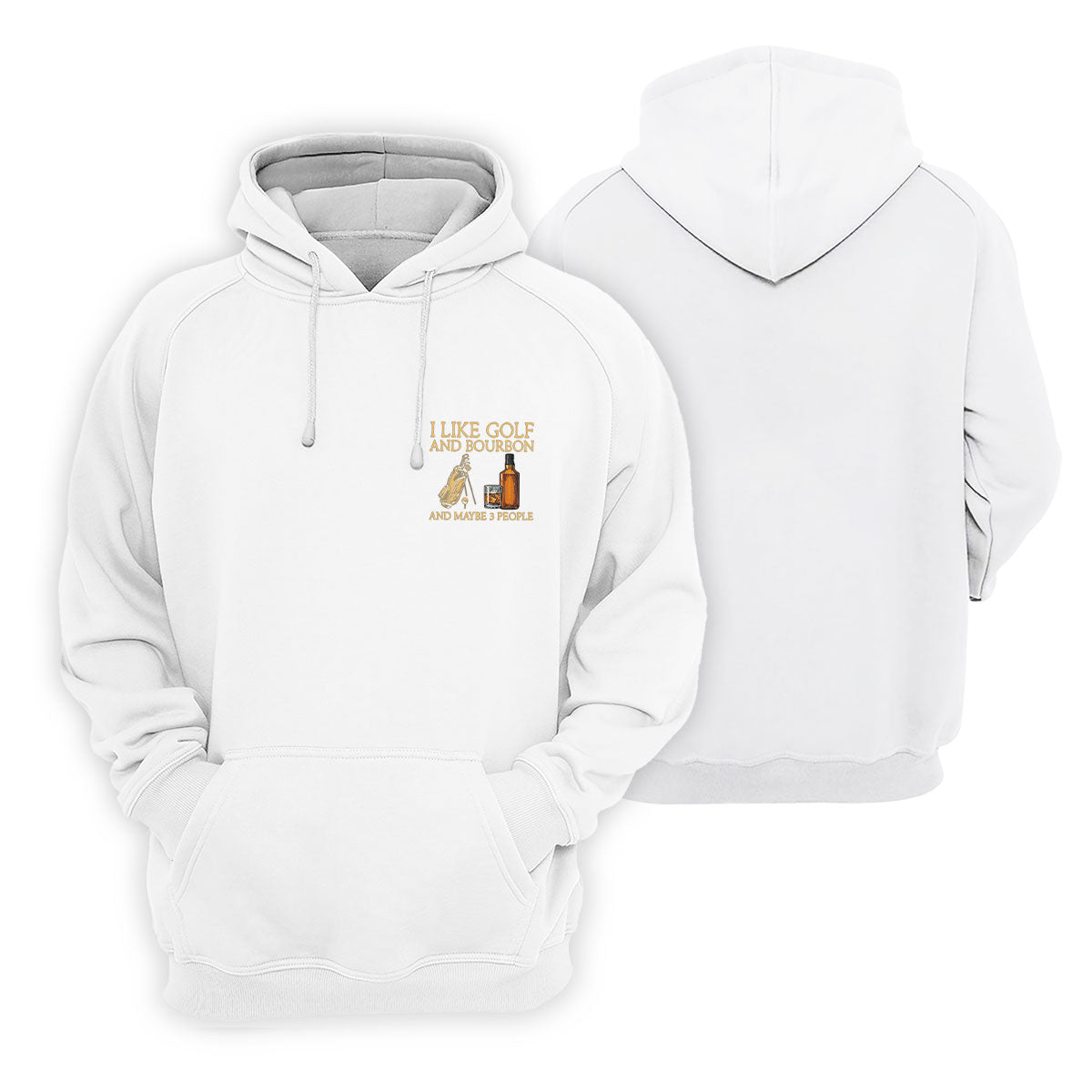 I Like Golf And Bourbon White Golf Shirt, Golf And Whiskey Golf Shirts For Men, Men's Funny Golf Shirts