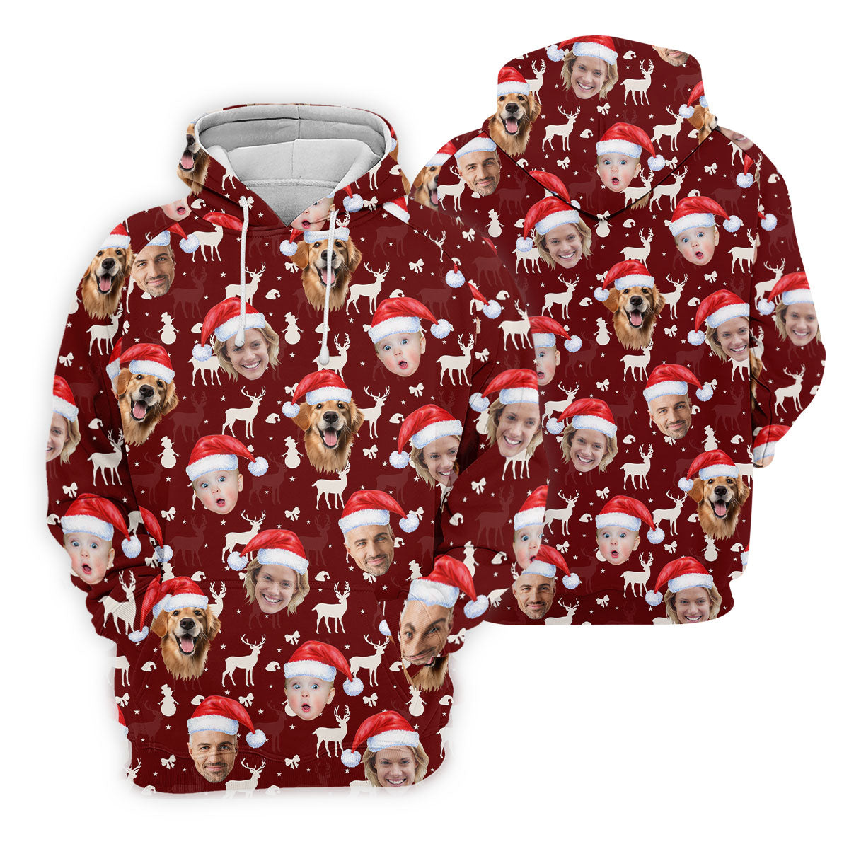Custom Face Snow Figure Maroon Golf Shirt, Christmas Golf Shirt, Ladies Golf Tops, Golf Gifts For Women