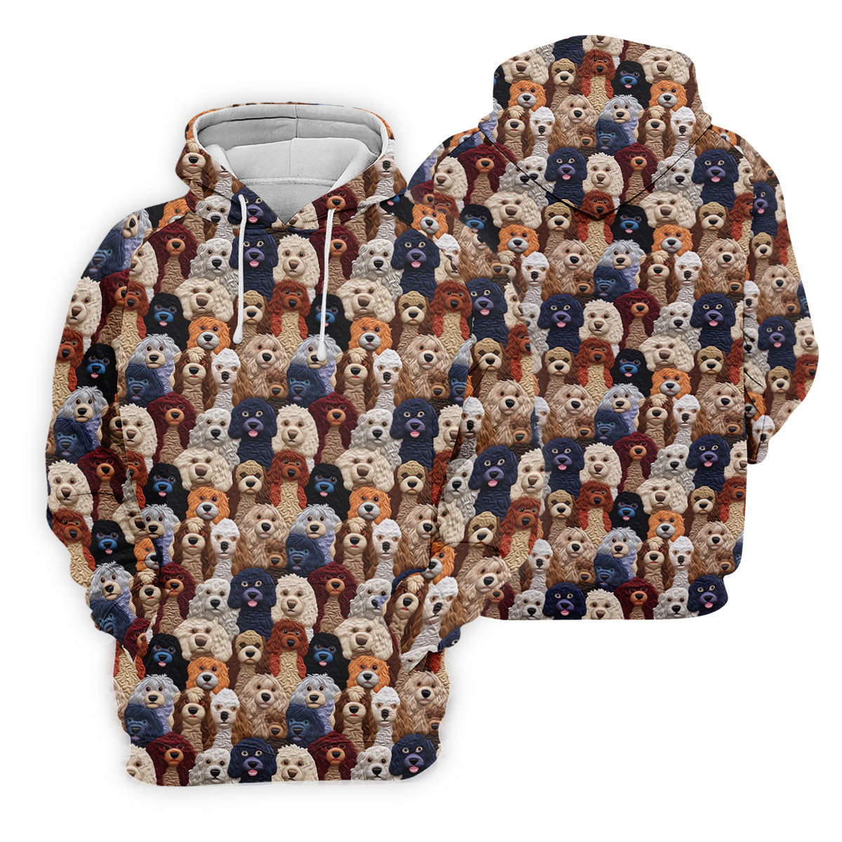 Cartoon Poodle Dog Men's Golf Polo Shirtfts For Dog Lovers, Polo ShirtFor Men