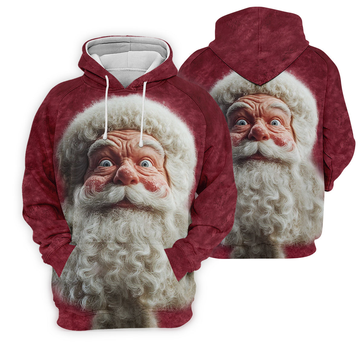 Santa Claus Face Funny Holiday Vintage Print Women Golf Top, Christmas Golf Shirt, Ladies Golf Tops