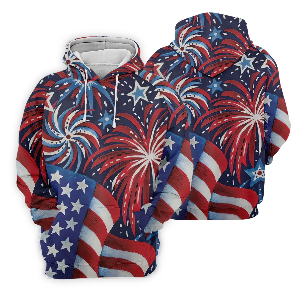 American Flag Pattern Red White Blue 250th Anniversary Patriotic Golf Shirt, Women's Polo Shirt