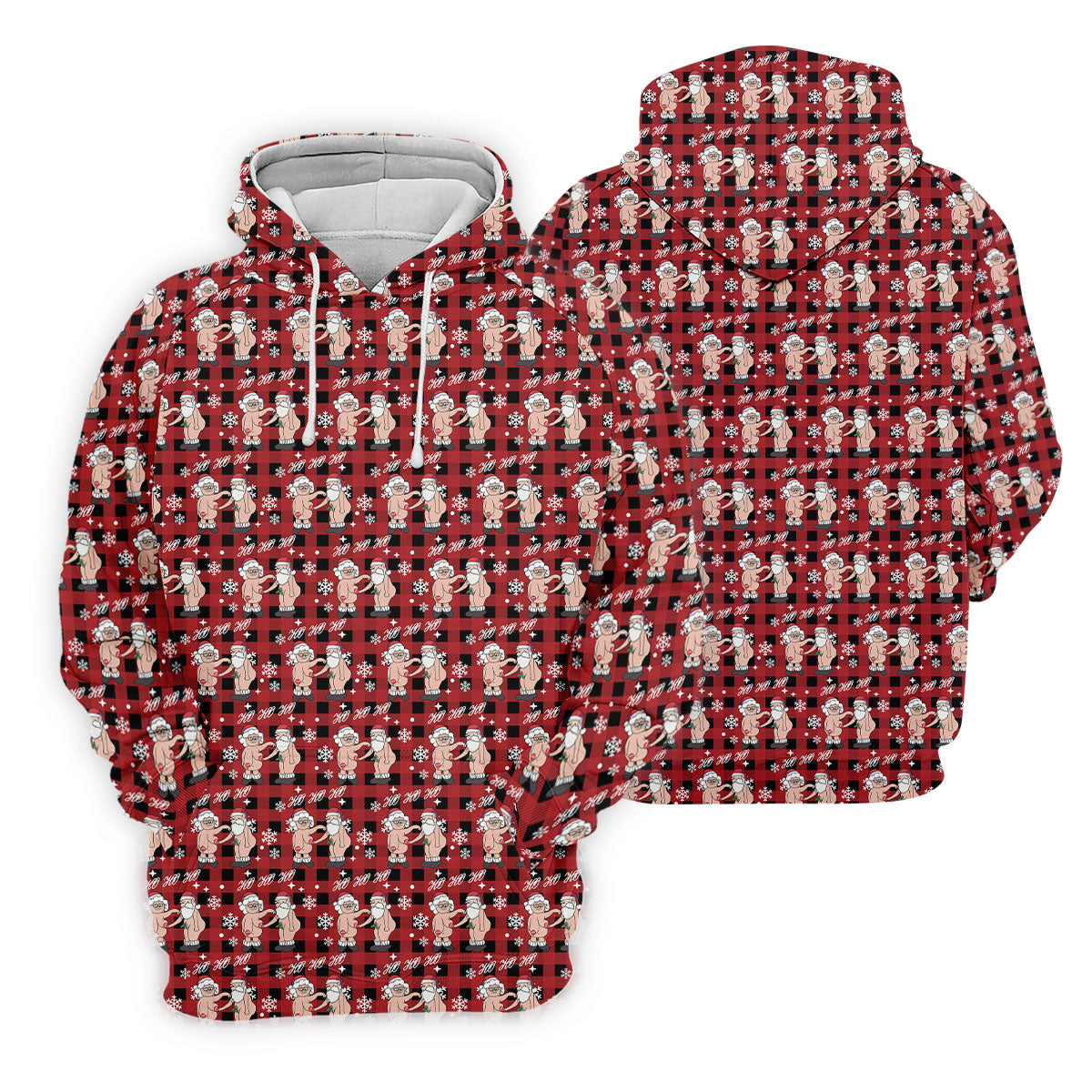 Ho Ho Ho Naughty Couple Funny Santa Christmas Golf Shirt, Fun Women's Golf Shirts, Ladies Golf Polos