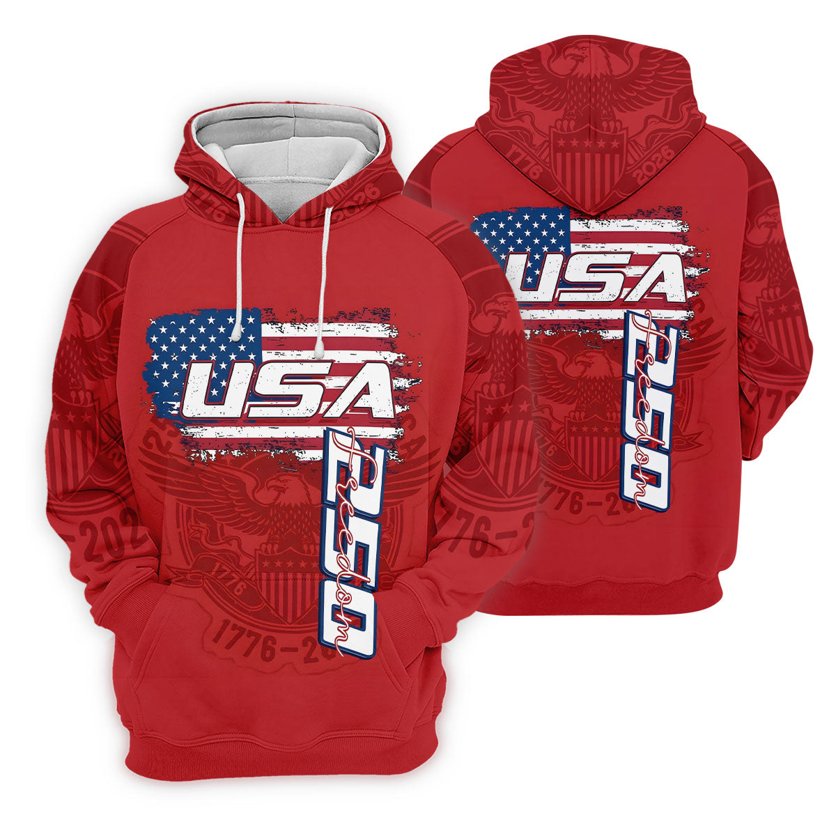 USA 250 Freedom Flag And Bald Eagle Ladies Golf Tops, Patriotic 4th Of July Golf Shirt For Women