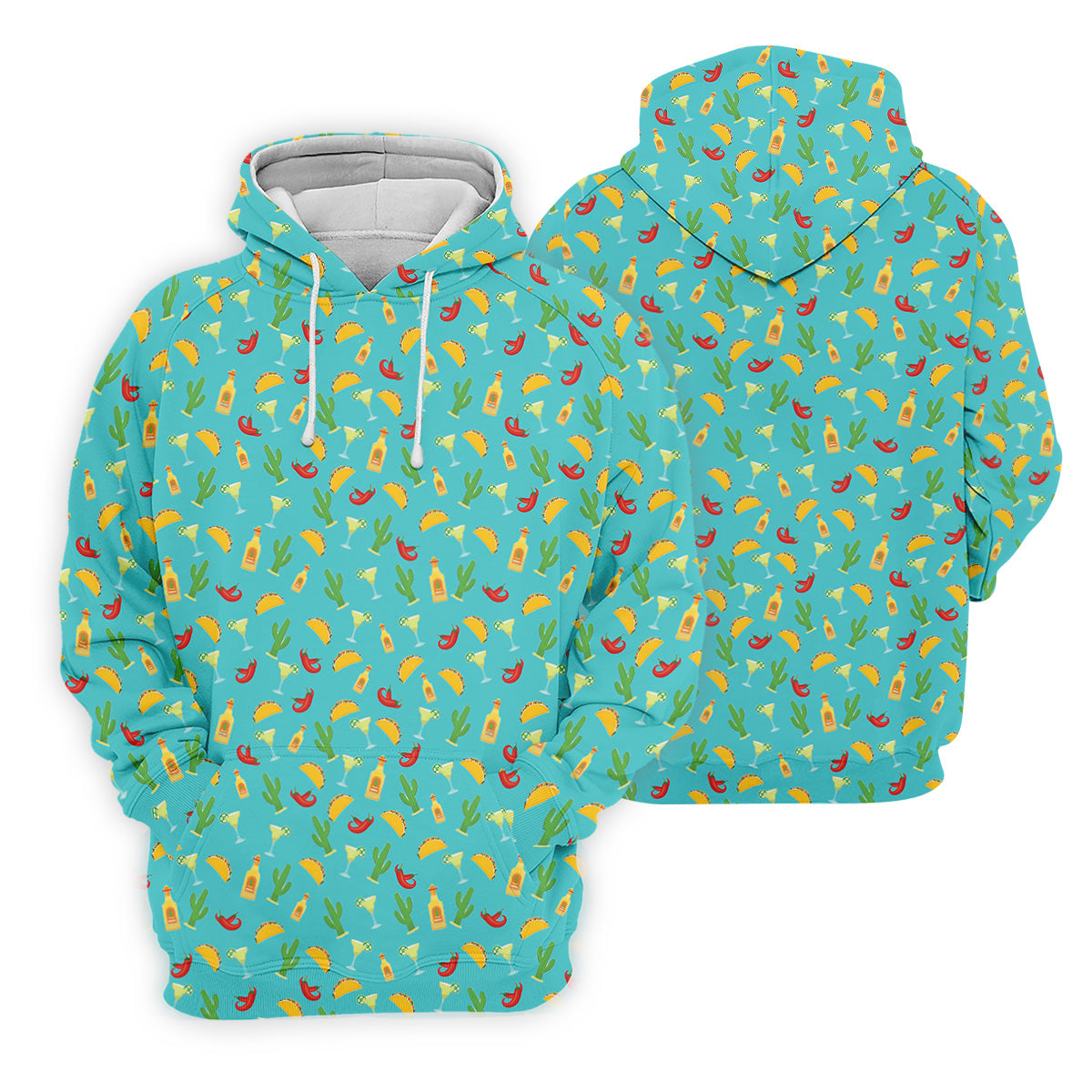 Tropical Vibe Hawaiian Pattern Turquoise Golf Shirt, Women's Golf Tops, Golf Gift For Ladies