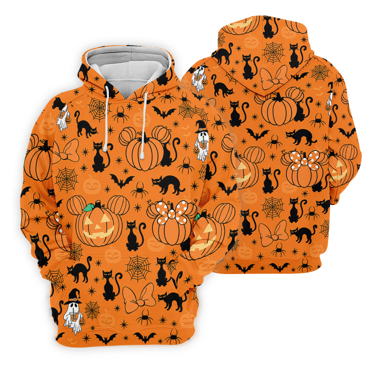 Black Cat and Pumpkin Halloween Polo Shirt, Golf Polo Apparel, Womens Golf Outfit