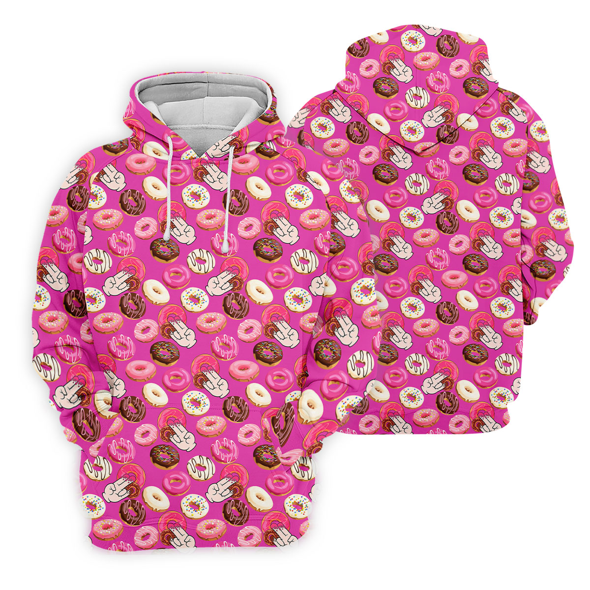 Funny Donut Adult Humor Pink Golf Shirt, Fun Women's Golf Shirts, Women's Golf Tops, Ladies Golf Shirts