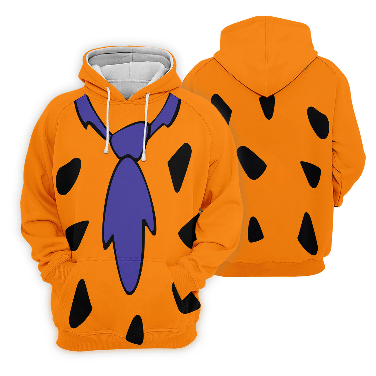 Fred Flintstone Costume Orange Design Hawaiian Golf Shirt, Golf Shirts For Men, Polo Shirts For Men