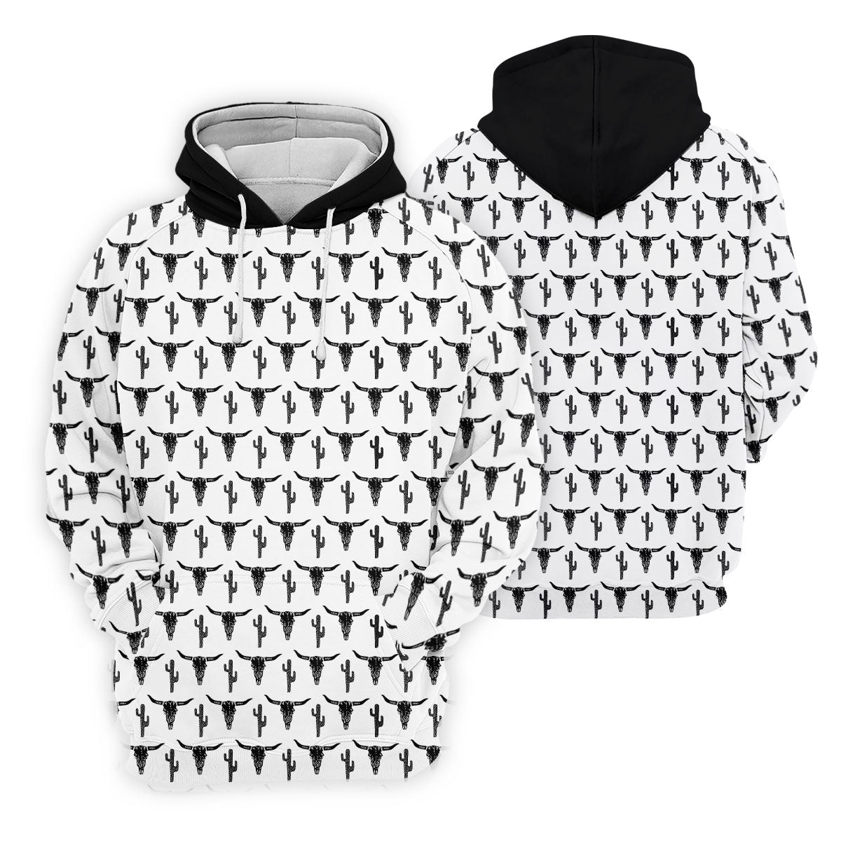 Longhorn Cow Skull Western Theme White Golf Tops For Men, Polo Shirtor Men, Golf Shirts For Men