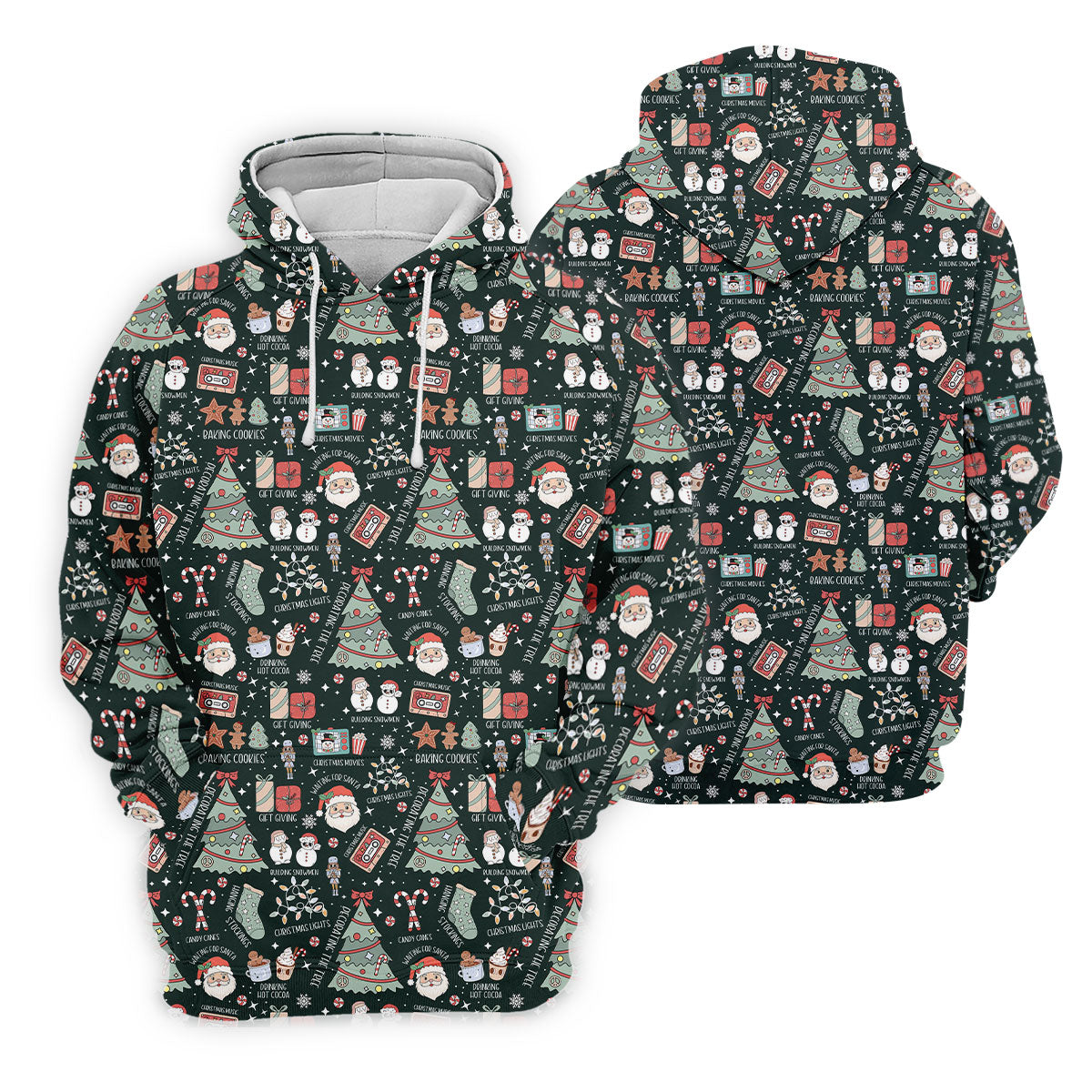Cute Santa Claus Gift Green Men's Golf Polo Shirttmas Golf Shirt, Polo Shirt Men