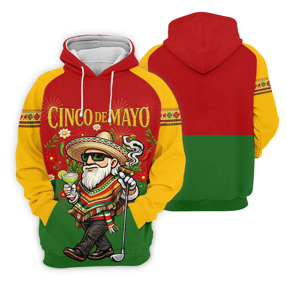 Margarita Man Cinco De Mayo Celebration Red Yellow Green Golf Shirt, Fiesta Theme Golf Shirt For Women