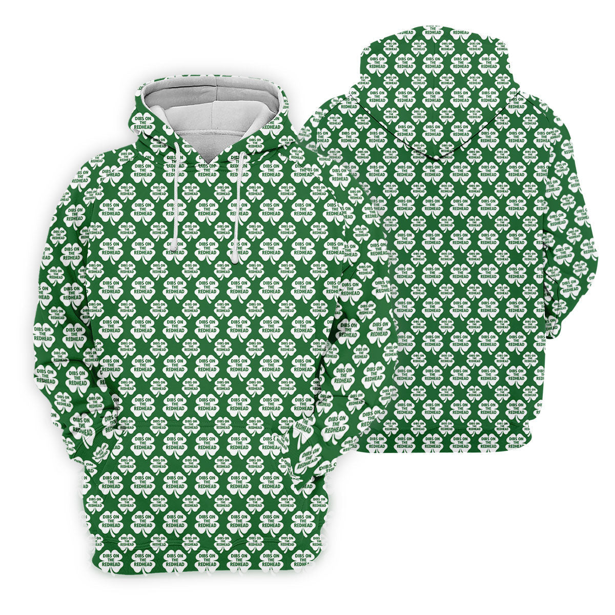 Dibs On The Redhead Lucky Four Leaf Clover St Patrick's Day Golf Shirt, Polo ShirtFor Men, Golf Shirts For Men