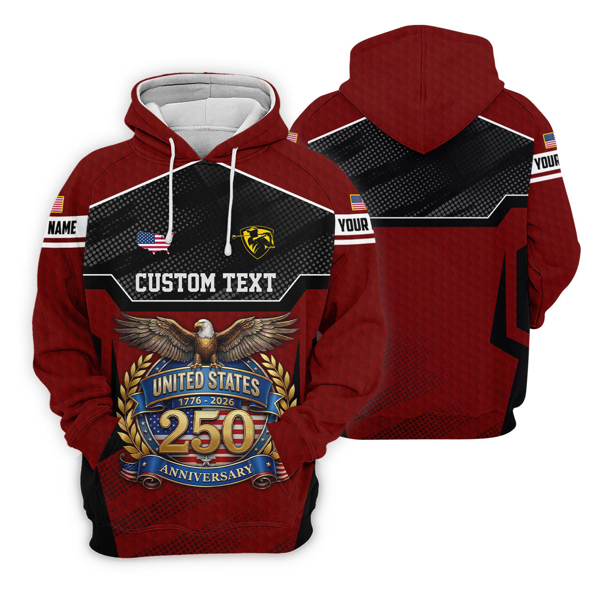 US 250 Anniversary Patriotic 4th Of July Red Golf Shirt, Polo Shirtor Men, Golf Shirts For Men