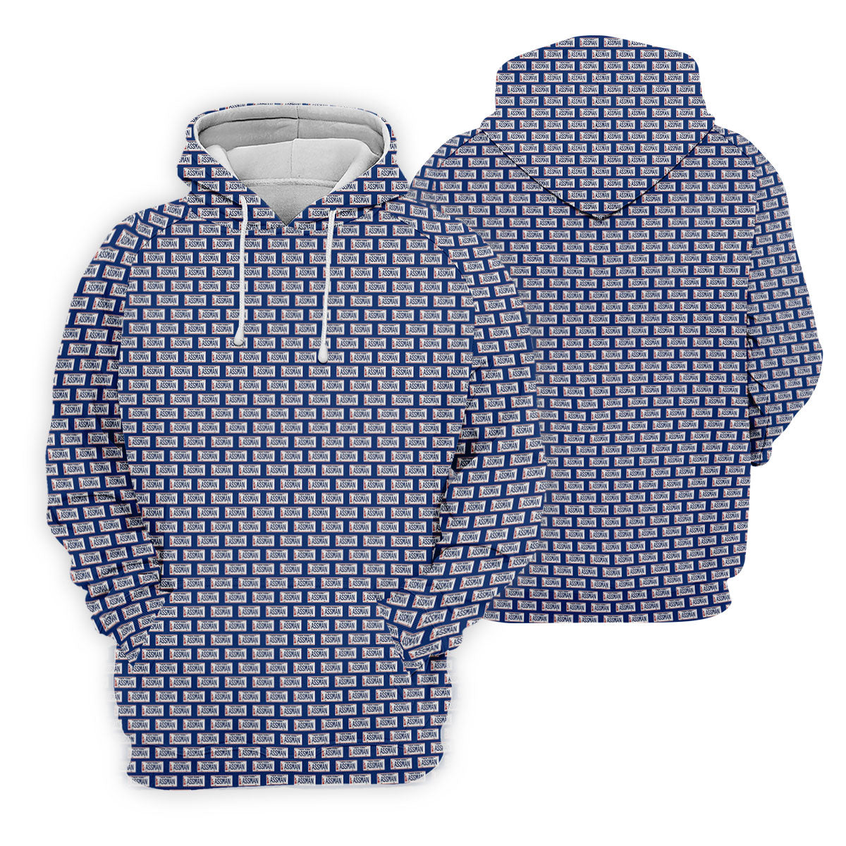 Blue New York Assman Pattern Polo Shirt, Mens Golf Polo, Hawaiian Golf Shirt, Golf Apparel For Men