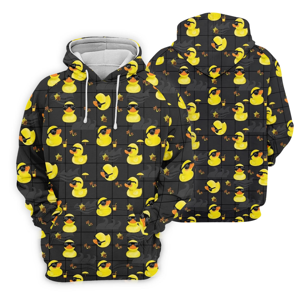 Yellow Rubber Duck Men's Funny Golf Shirts, Black Golf Shirt, Polo ShirtFor Men, Golf Shirts For Men