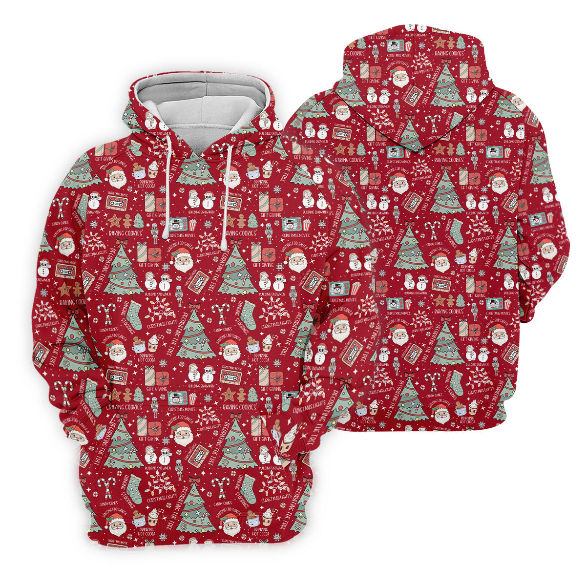Cute Santa Claus Gift Red Women's Golf Tops, Christmas Golf Shirt, Golf Gift For Ladies