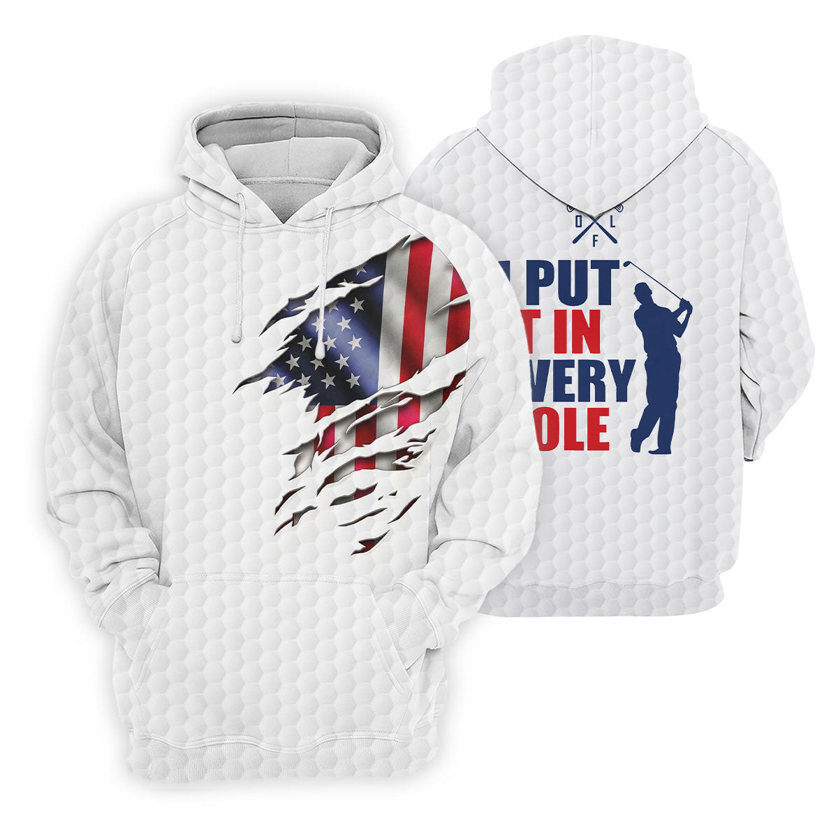 I Put It In Every Hole Ripped American Flag 250 Patriotic Golf Shirt, 4th Of July Golf Shirt For Women