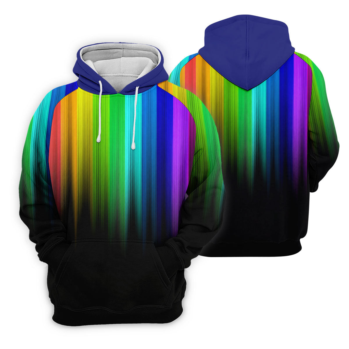 Rainbow Gradient LGBT Support Golf Tops For Men, Gay Pride Month Celebrate Golf Shirts For Men