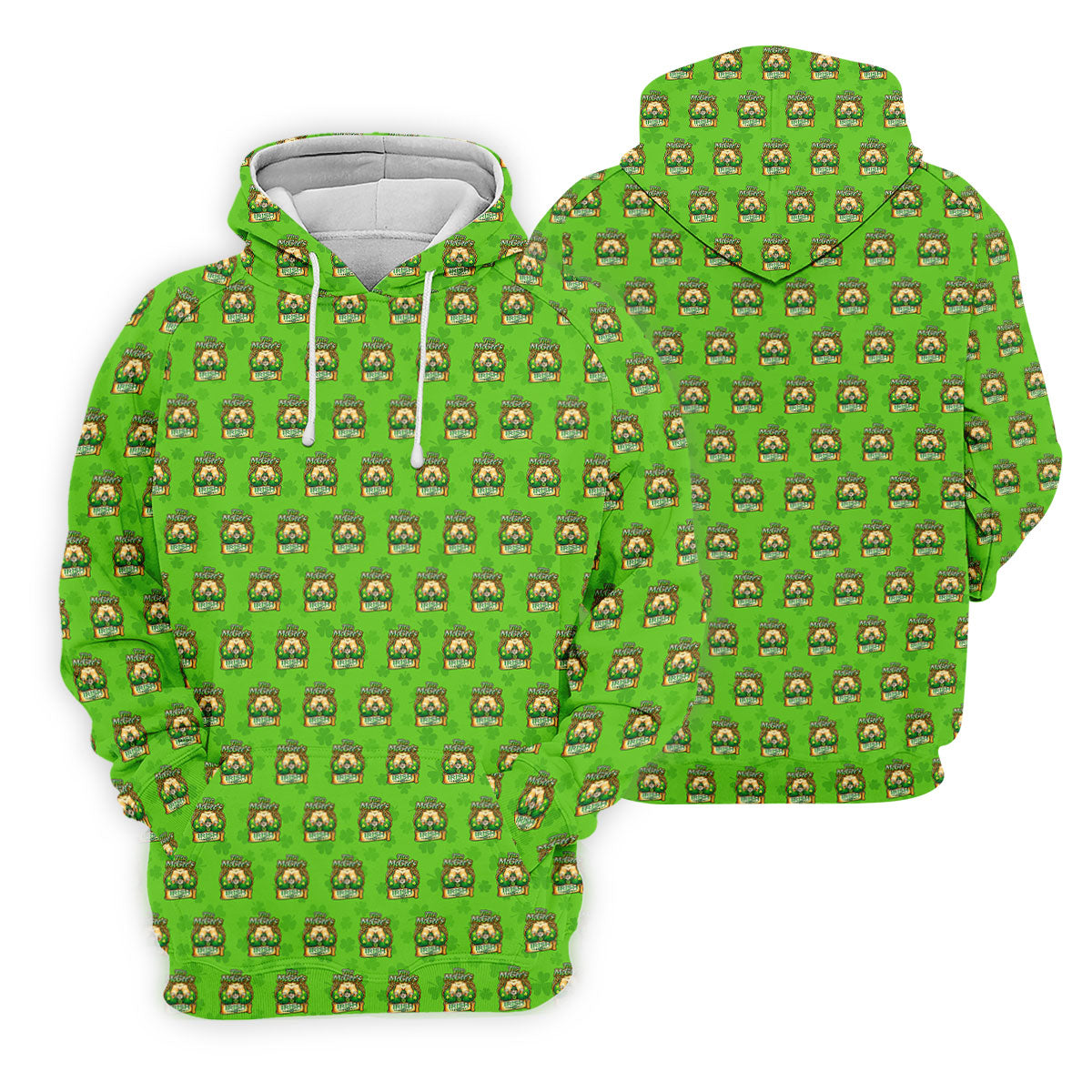 Green St Patrick's Day Funny Adult Shamrock Golf Shirt, Polo ShirtFor Men, Golf Shirts For Men