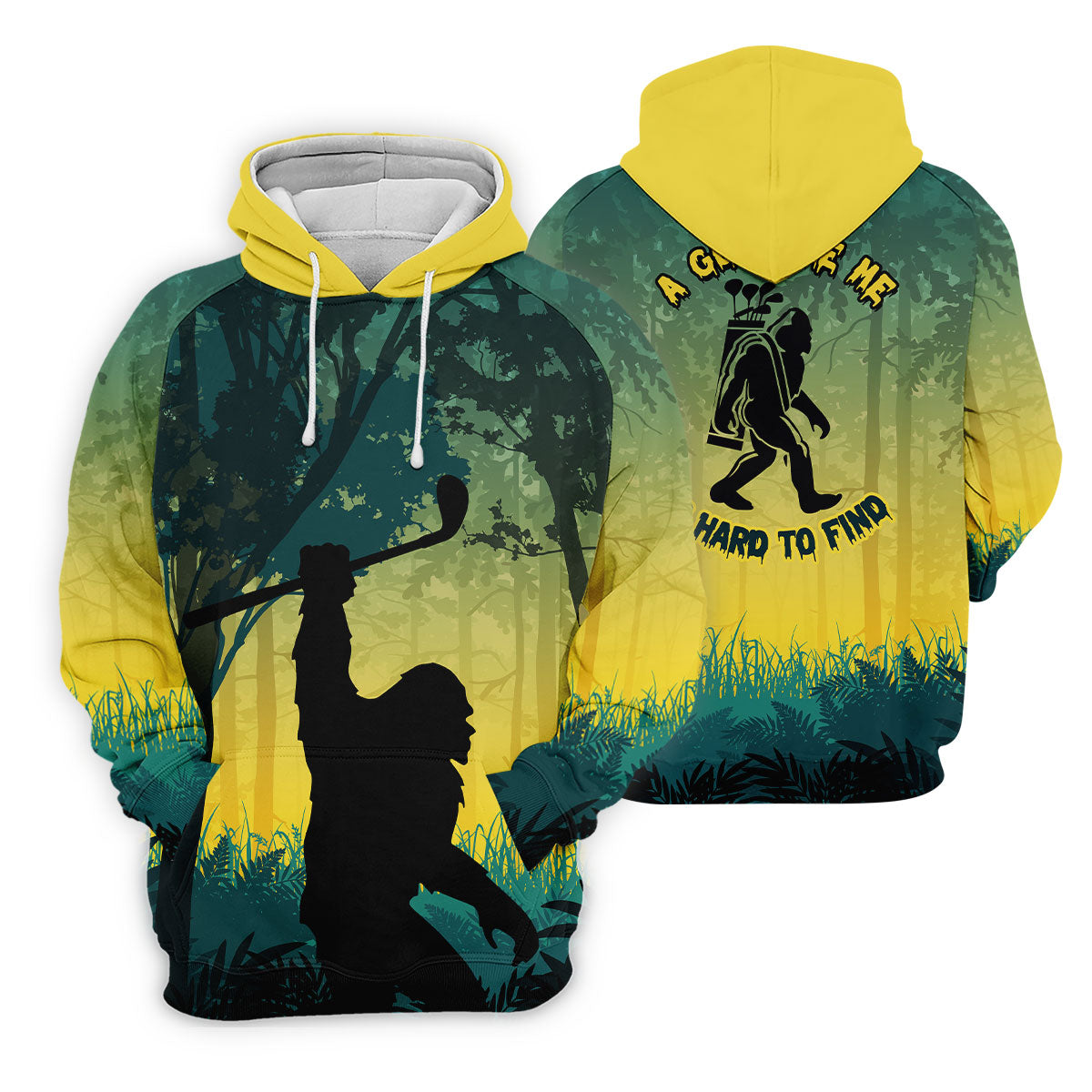 Bigfoot Golfer Forest Silhouette Polo Shirt, Women’s Golf Polo, Women’s Golf Apparel