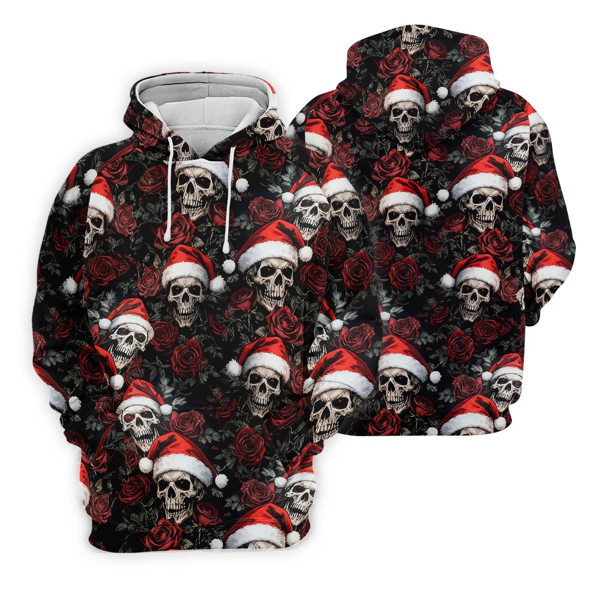 Vintage Skull And Roses Christmas Golf Shirt, Cool Golf Outfit, Polo Shirtor Men, Golf Shirts For Men