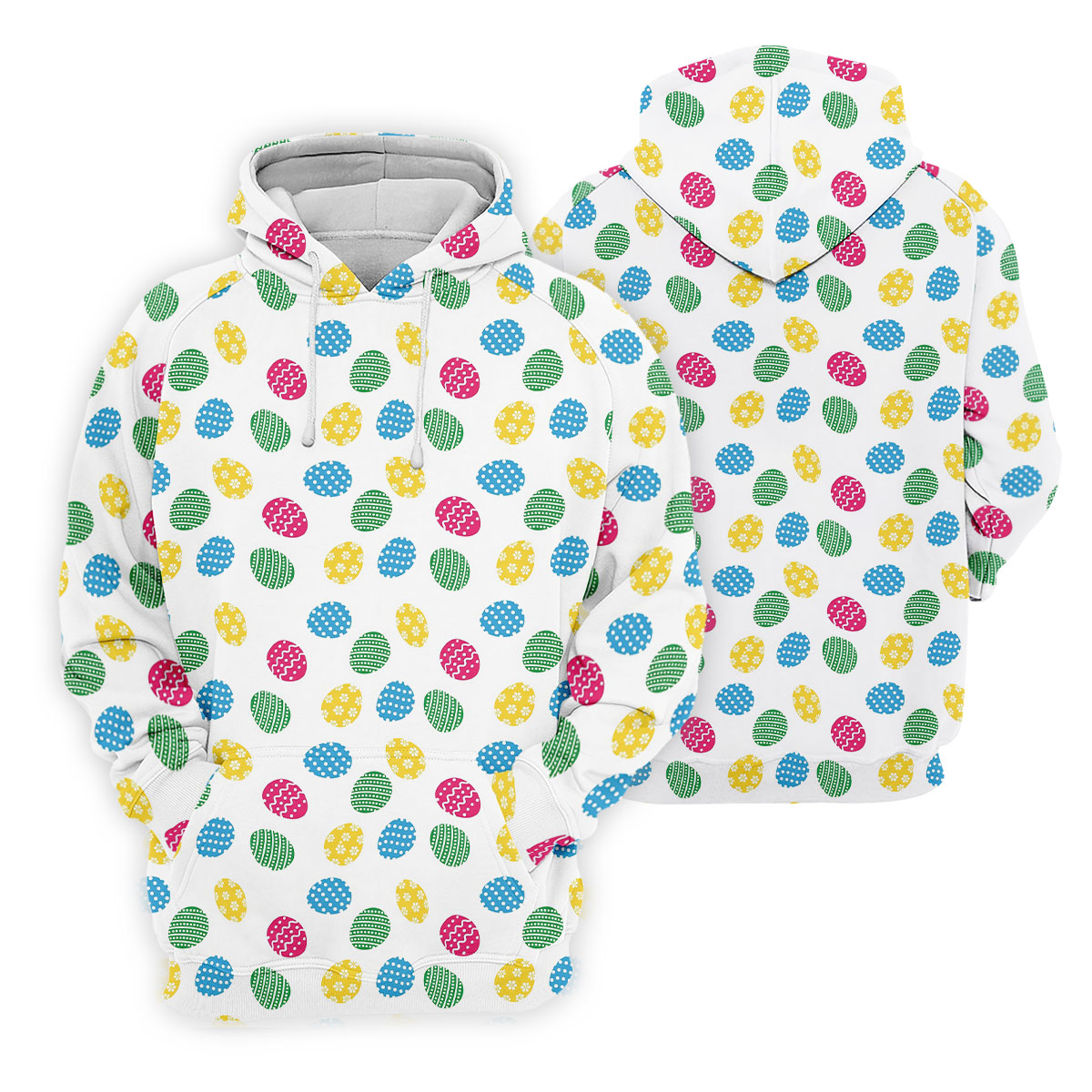 Colorful Easter Eggs White Golf Shirt, Cute Golf Outfit, Polo ShirtFor Men, Golf Shirts For Men